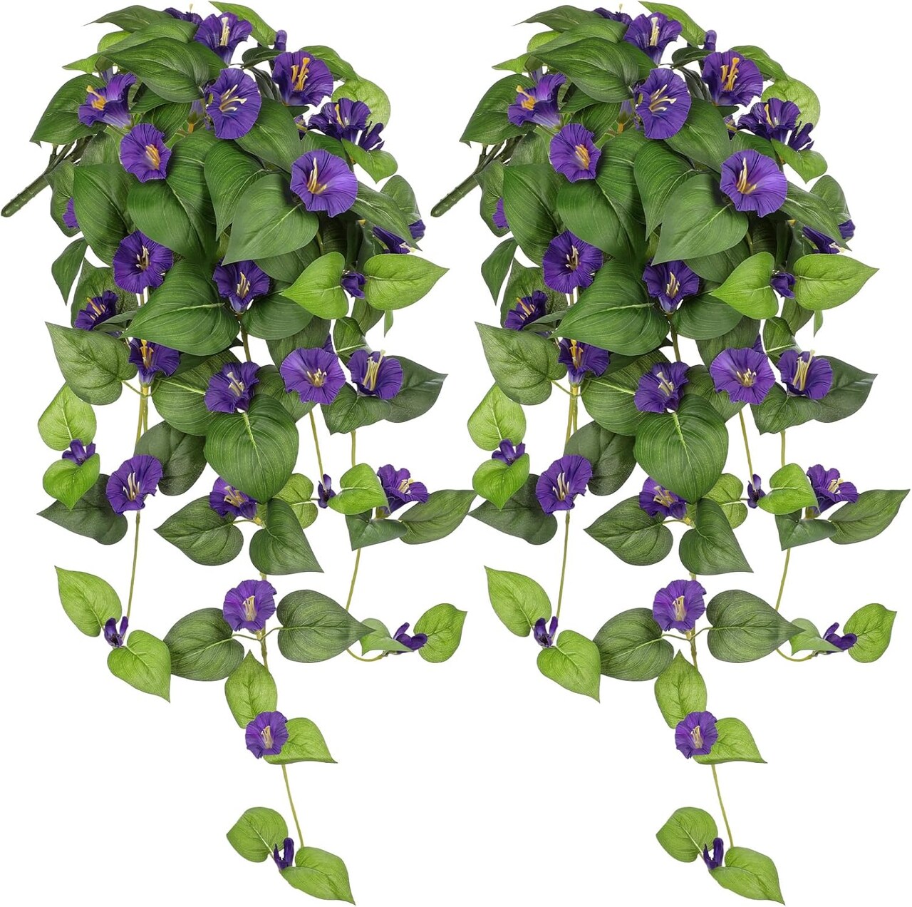 Artificial Hanging Flowers 2 Pack 25.6 (Purple) 1"D x 1"W x 25.6"H